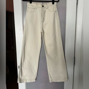 Reformation Wilder High Rise Wide Leg Cropped Jeans